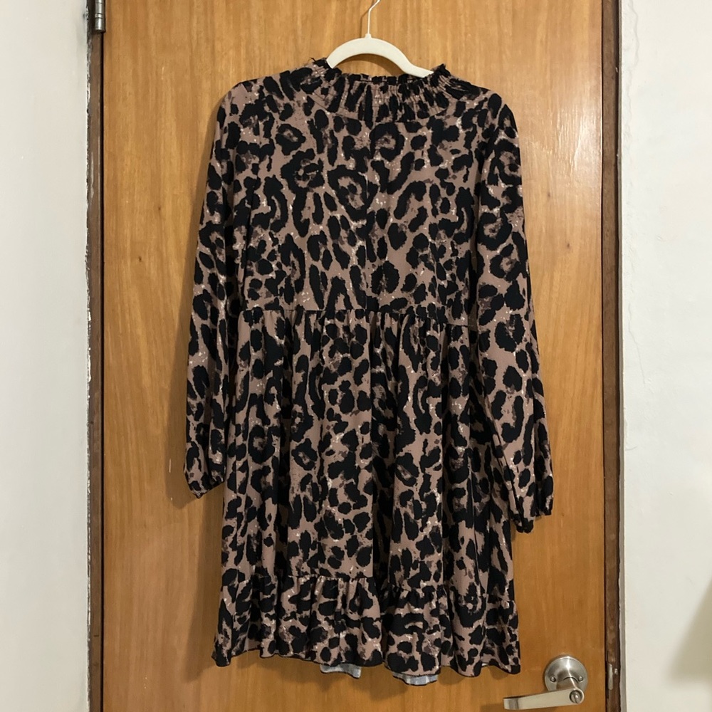 Nasty Gal / Animal Print Mini Smock Dress